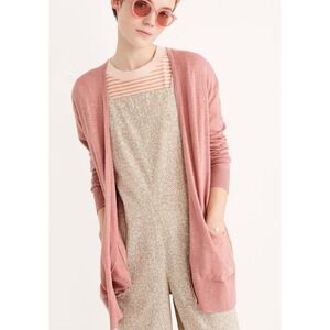 Madewell‎ Cardigan Womens XXL Pink Summer Ryder Sweate Heathered Open Pockets